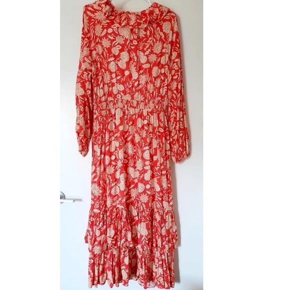 NWOT Universal Thread Floral Long Sleeve Ruffle Maxi Dress Size XS - Picture 8 of 15